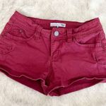 Ymi Wanna Betta Butt Maroon Burgundy Twill Butt Lift Short Shorts Size 7 Photo 4