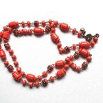 J.Crew Factory Orange Beaded Women's Fashion Statement Necklace Photo 3