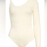 Topshop  asymmetrical one shoulder bodysuit in stone size small 4-6 ribbed Photo 0