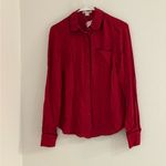 Brooks Brothers  Red Fleece womens long sleeve button down blouse red size 0 NWT Photo 3