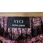 VICI  Extra Large Pink Floral Boho Tassel Long Sleeve Mini Dress Photo 5