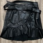 Paige  Ruffle leather mini skirt sz10 $525 Photo 0