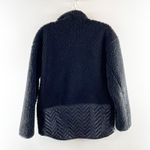 Athleta Cozy Sherpa Snap Fleece Pullover Jacket Black Medium Photo 3
