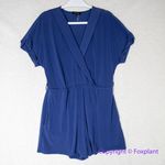 New! 1.STATE Women's Cuffed Sleeve Romper Blue,‎ size L Blue Size L Photo 1
