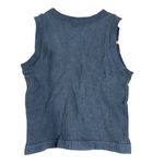 Aura NWT Crop Top Womens S/M Blue Ribbed Sleeveless Neutral Minimalist Lounge Photo 2