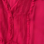 Elie Tahari Elie Taharie: Sleeveless deep fuchsia blouse with elegant neckline details Photo 4
