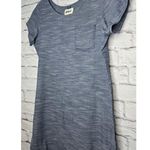 Pact Women's Small Chambray Lagenlook Organic Cotton Beachy Coastal Shift Dress Blue Photo 2