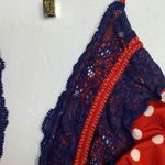 Beach Bunny ‎ Red Navy Polka Dot Bikini Top Photo 4