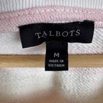 Talbots White Pink 100% Cotton STRIPE TOP SWEATSHIRT Medium Photo 10