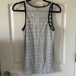 Vince Linen Mixed Stripe Tank Top in Chalk Black Size Small NWT Photo 6