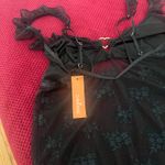 Callie Mae Our Goth Floral Lace Ruffle Hem Mesh Cami Teddy Bodysuit is su.. Photo 4