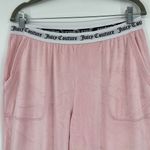 Juicy Couture Y2K Velour Joggers Womens Pants Sz M Pink Rhinestone Logo Lounge Photo 2