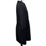 Tuckernuck Black Stretch Crepe Royal Shirt Dress Mini Half Sleeve Button Size S Photo 6