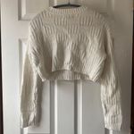 Willow and Wind White Cropped Sweater Photo 0