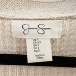 Jessica Simpson  Waffle Knit V Neck Cardigan Sweater Neutral Tan sz Small Photo 3