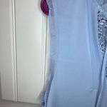 EXPRESS light blue v neck tank top blouse with lace Photo 3