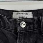 Reformation  Isabelle Pleated Short Size 25 Black Denim High Waisted Jean Photo 3
