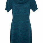 Apt. 9  Teal Blue Sweater Dress M Heathered Knit Cowl Neck Professional Cocktails Photo 0