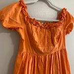 BCBGeneration Orange Off the Shoulder A-line Dress Size Large Photo 3