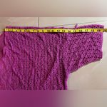 Catherines womens crochet open cardigan sweater orchid pink elbow sleeve 3X Photo 12