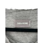 Zadig & Voltaire zadig voltaire XS Pure Cashmere Sweater Knit Metallic Silver Star Elbows Knit Photo 6