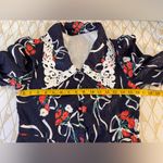 BURRYCO Floral Print Mini Puff Sleeve Lace Collar Flowy Dress Size 4 Photo 10