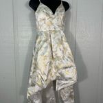 Sequin Hearts  White and Beige High Low Spaghetti Strap Dress Size 3 EUC Photo 7