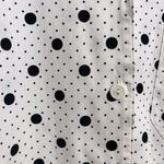 Dockers Vintage 90s Black & White Polka Dot Collared Button Up Shirt Medium Photo 6