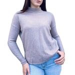 Madewell Alpaca Wool Drop Shoulder Mock Neck Turtleneck Neutral Tan Sweater XS Photo 0