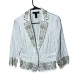 INC International Concepts Blazer Women’s White Linen Embroidery 2P Size undefined Photo 0