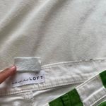 Loft green and white checker painted jeans Photo 4