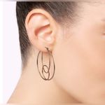 Style & Co NEW Style Co HOOP EARRINGS 1.75” Gold 3 Circle Double Twisted Dangle Drop NWT Photo 3