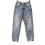 ZARA The Pepper Mom Jean Distressed Light Wash Sz 2 Photo 1