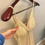 Teri Jon by Rickie Freeman heavily sequinned mermaid style gown, honey beige, 6 Tan Photo 4