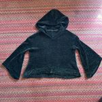 DARK HUNTER GREEN BELL SLEEVE CHENILLE PULLOVER HOODIE Size M Photo 3