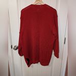 Vintage Mabel's Knit Pocket Cat Cardigan Red/Black Red Size undefined Photo 1