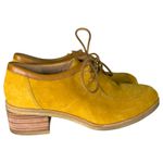 Clarks Originals Phenia Strand Lace Up Mustard Brown Leather Heeled Loafer 8 Yellow Photo 4