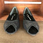 Nina Black Sequined Open Toe Kitten Heels Photo 1