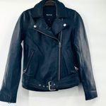 Madewell NEW Motorcycle Biker Jacket Women Ultimate Black Soft Leather XS Grunge Photo 3