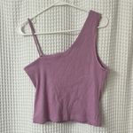 We The Free  Free People Tan Lines Asymmetrical Ribbed Tank Top Medium Photo 3