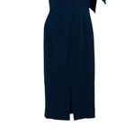 Dress the Population  Tiffany Orchard One Shoulder Midi Dress Bow Shoulder Blue Photo 7