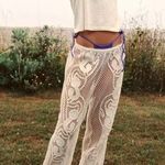 ZARA   NWT K SIZE S FLARED CROCHET TROUSERS PANTS COTTON 3772/802 beach cottage Photo 1