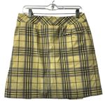 ep pro  Women Size 8 Yellow Gray Plaid Rayon Blend Lined Skort Sexy Party College Photo 1