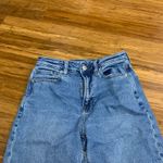 American Eagle Outfitters Women's Light Wash Mom Jeans Size 0 Stretch High Rise Photo 1