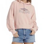 Billabong All Time Fleece Pullover Sweatshirt Graphic Hoodie Dusty Peach Pink M Photo 0