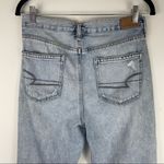 American Eagle  Mom Jean Sz 4 XSHORT Heavy Distressed Jeans Photo 6