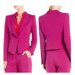 BCBGMaxazria Bowie Long Sleeve Single Button Tuxedo Blazer Purple Women's XXS Photo 1