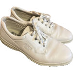 Ecco Womens Soft Classic Sneakers Shoes White Leather Lace Up Size 39 EU 8.5 US Photo 0