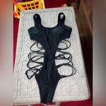Black Cutout Strappy Bikini Photo 3