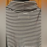 Puella Anthropologie White & Black Stripe Sleeveless Turtleneck Swing Top Dress Size M Photo 8